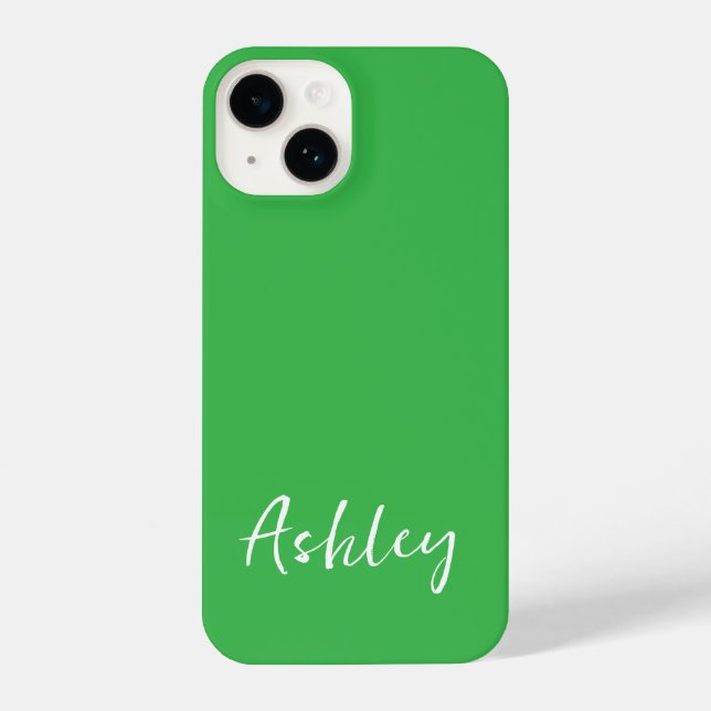 Customised Simple Stylish Modern Minimal Monogram  iPhone Case (Back)