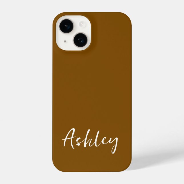 Customised Simple Stylish Modern Minimal Monogram  iPhone Case (Back)