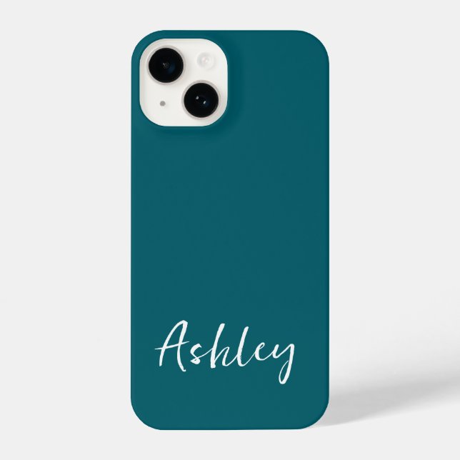 Customised Simple Stylish Modern Minimal Monogram  iPhone Case (Back)