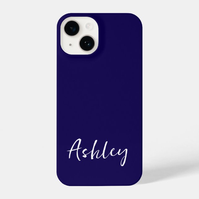 Customised Simple Stylish Modern Minimal Monogram  iPhone Case (Back)