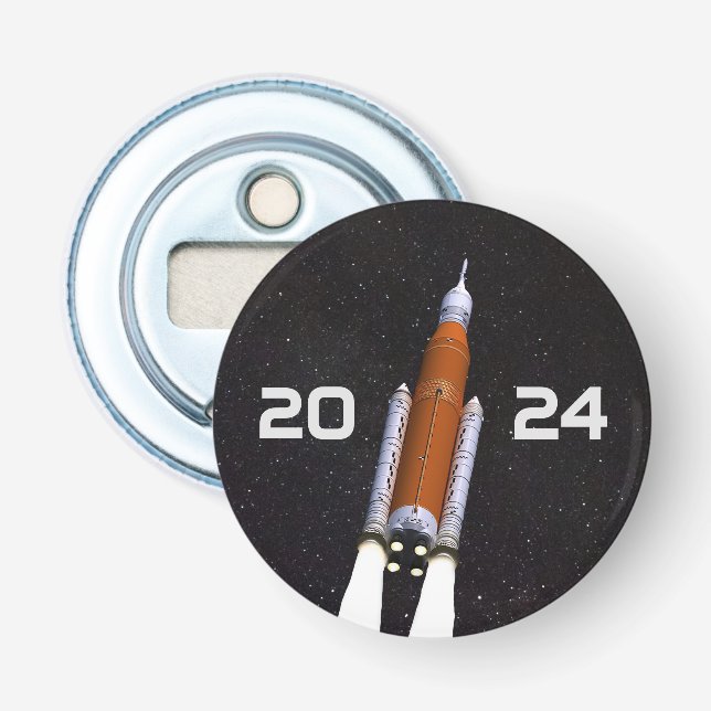 Customised SLS Space Rocket Graduation Party Paper Bottle Opener (Front)