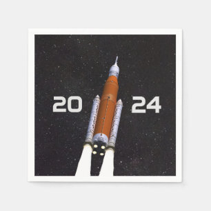 Customised SLS Space Rocket Graduation Party Paper Napkin