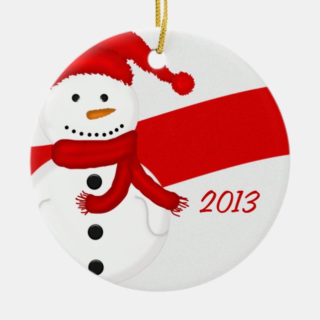 Customised Snowman Ornaments (Front)