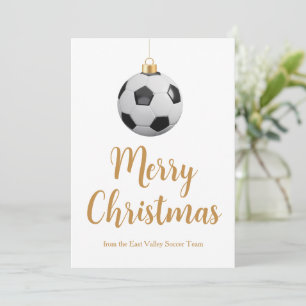 Customised Soccer Team Merry Christmas Holiday Card