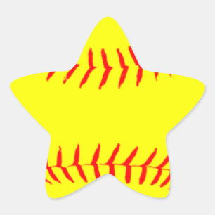 Customised Softball Star Sticker