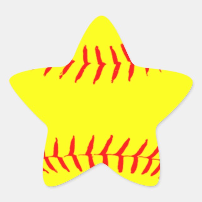 Customised Softball Star Sticker (Front)