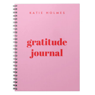 Customised Solid background colour and name Notebook
