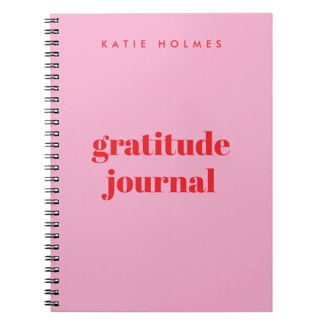 Customised Solid background colour and name   Notebook (Front)