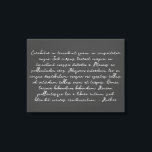 Customised song lyric canvas art<br><div class="desc">Add your favourite song lyric or poem to this beautiful stretched canvas wall art. A personalised and thoughtful gift to cherish for years to come.</div>