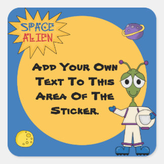 Customised Space Alien Stickers