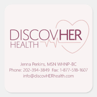 Customised Square Sticker - DiscovHER Health