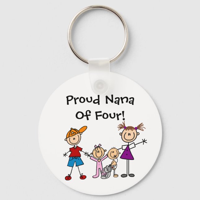 Customised Stick Figure Kids Family Keychains (Front)