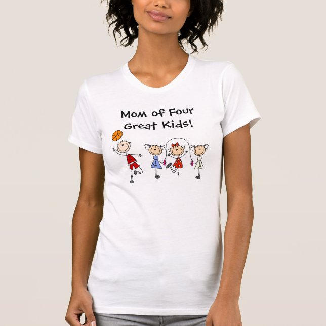 Customised Stick Figure Kids Family T-shirts (Front)