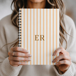 Customised Striped Personal Diary Gratitude Writer Notebook