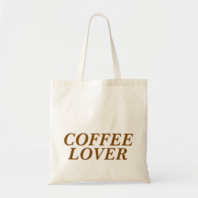 Customised Stylish Modern Coffee Lover Tote Bags (Front)