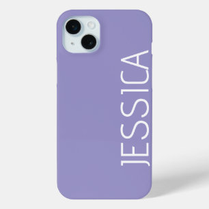 Customised Stylish Modern Minimal Monogram Name  iPhone 15 Mini Case