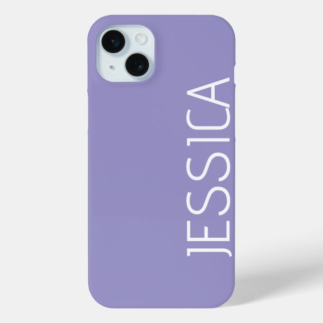 Customised Stylish Modern Minimal Monogram Name  Case-Mate iPhone Case (Back)