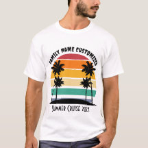 Customised SummerT-shirt Summer Sunset Beach Palm 