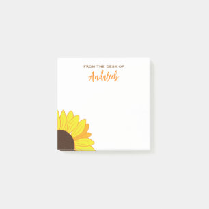 Customised sunshine sunflower  post-it notes