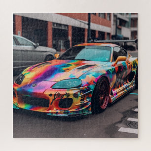Customised Supercars:Bold colours and modification Jigsaw Puzzle