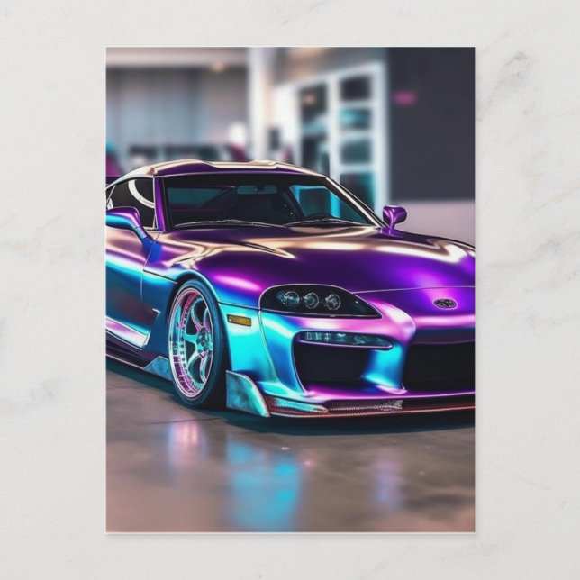 Customised Supercars:Bold colours and modification Postcard (Front)