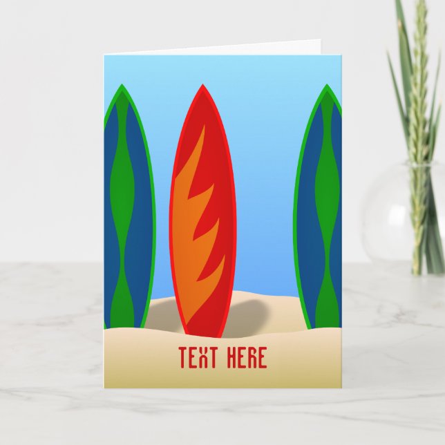 Customised Surfing Greeting Cards (Front)