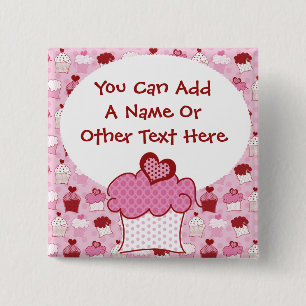 Customised Sweet Cupcake Button