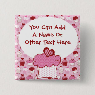 Customised Sweet Cupcake Button