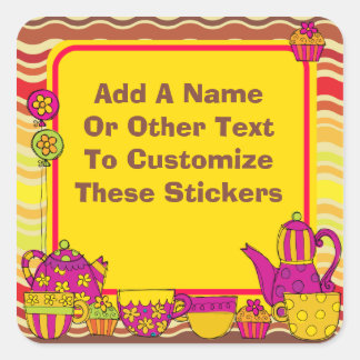 Customised Tea Party Stickers