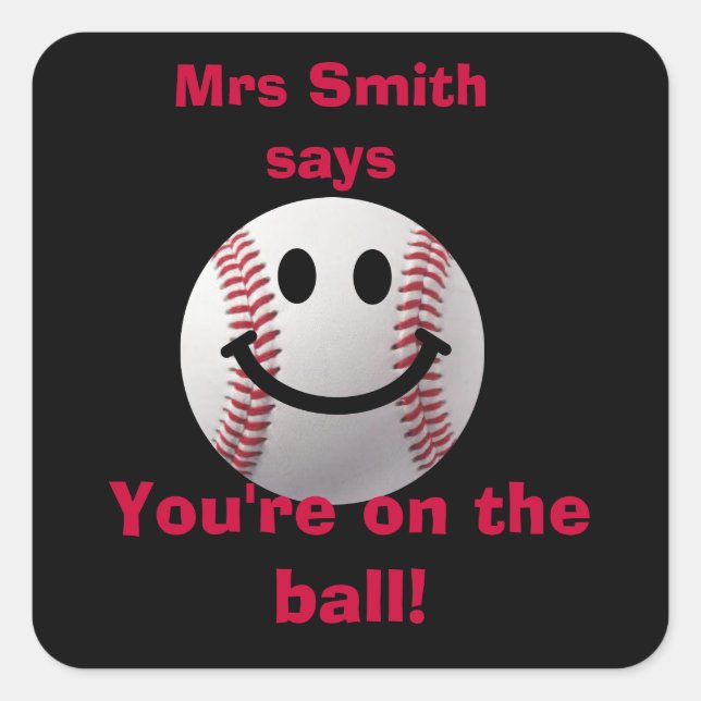 Customised Teacher stickers -  on the ball (Front)