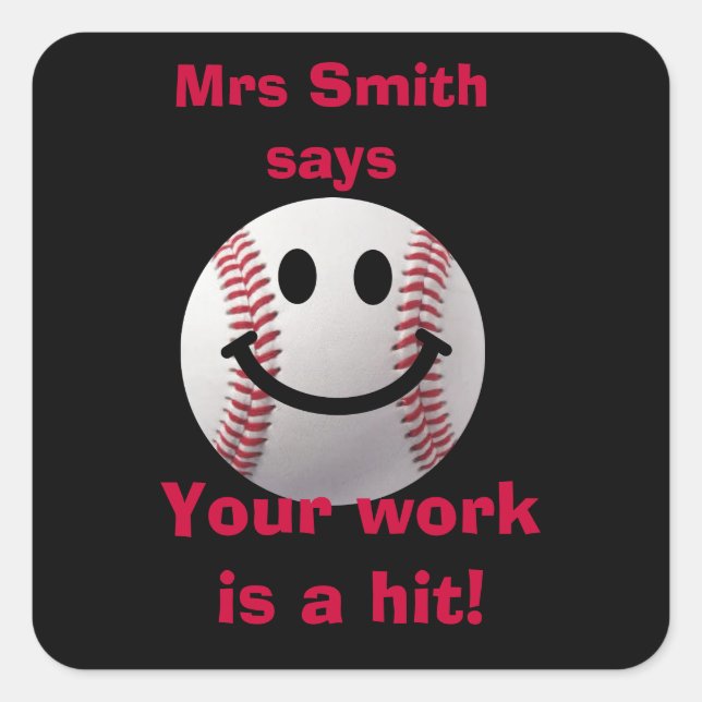Customised Teacher stickers -  work is a hit (Front)
