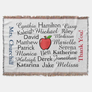 Customised Teacher Thank You Throw Blanket