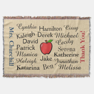 Customised Teacher Thank You Throw Blanket - SRF