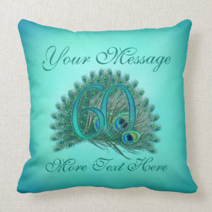 Customised text 60th Birthday or anniversary Cushion