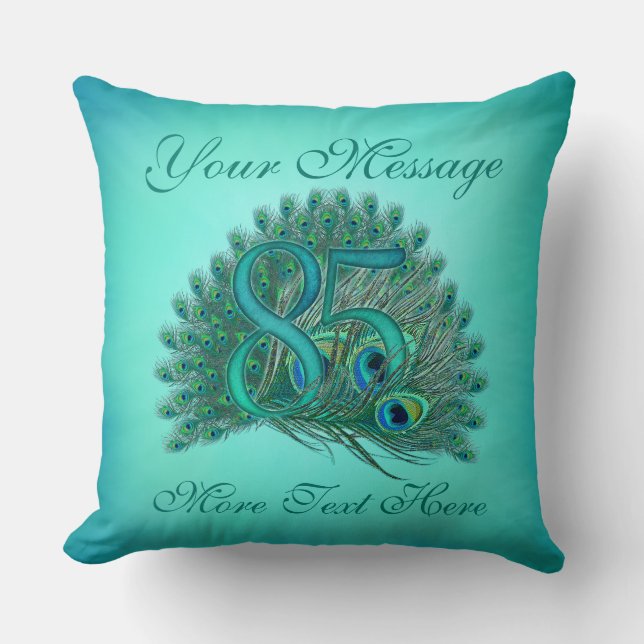 Customised text elegant 85th Birthday 85 Pillows (Front)