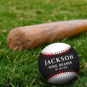 Customised Text Wedding Favour Ring Bearer Keepsak Baseball