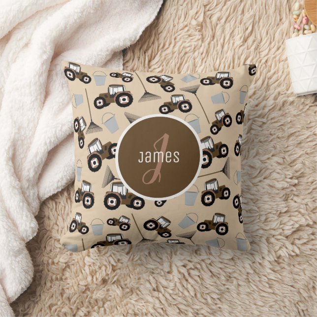 Customised Tractor Truck Pattern Farm Equipment  Cushion (Blanket)