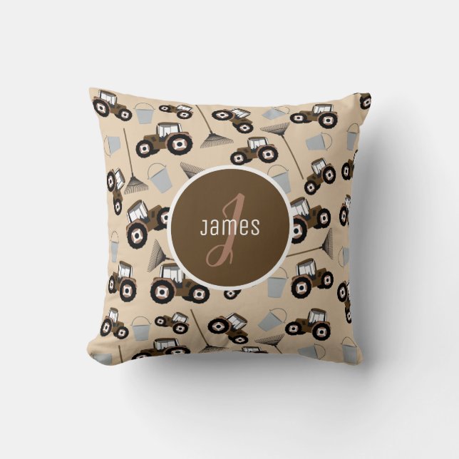 Customised Tractor Truck Pattern Farm Equipment  Cushion (Front)
