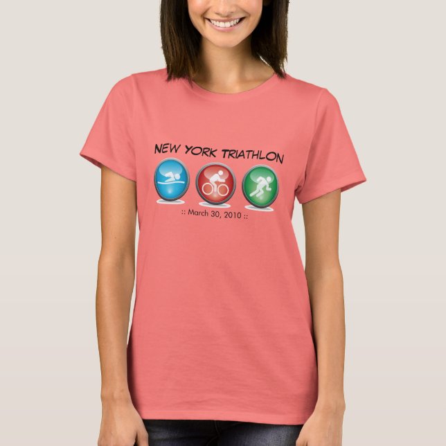 Customised Triathlon Shirt - Swim, Cycle, Run : 01 (Front)