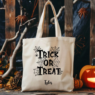 Customised Trick or Treat Kids Halloween Tote Bag