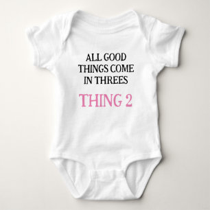 Customised Triplets Gift, Change Number & Colour, Baby Bodysuit