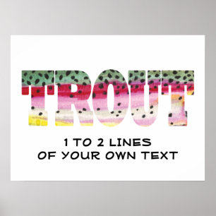 Customised Trout Fishing Poster