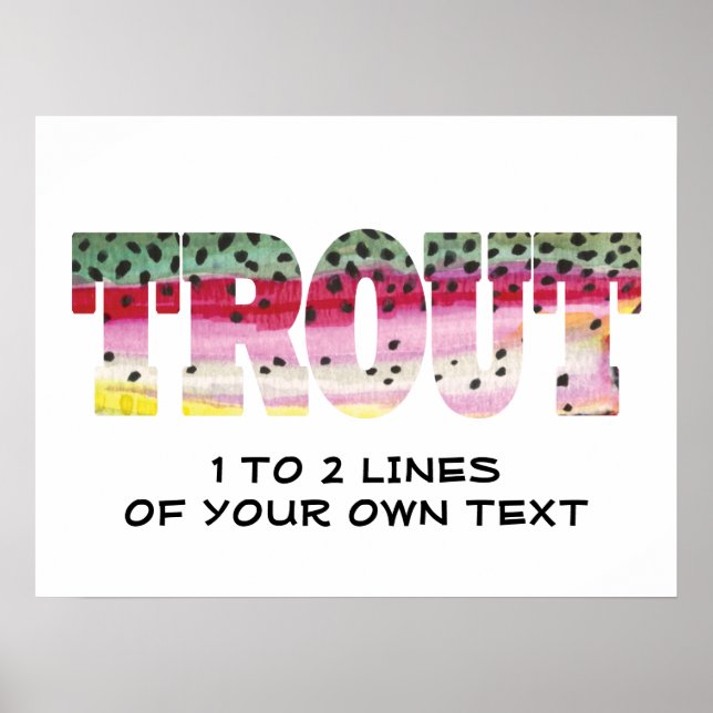 Customised Trout Fishing Poster (Front)