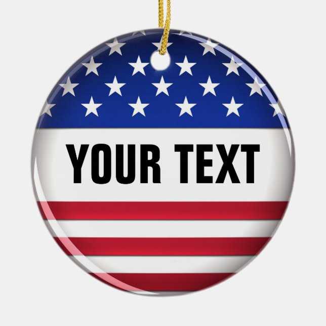 Customised USA Ornament (Front)
