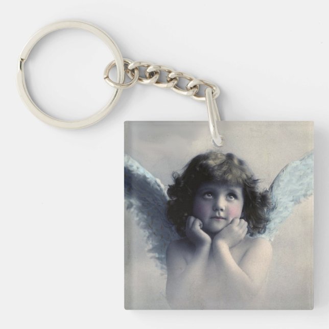 Customised Vintage Angel Key Ring (Front)