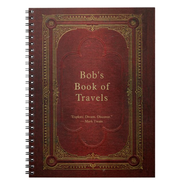 Customised Vintage Book Travel Journal (Front)