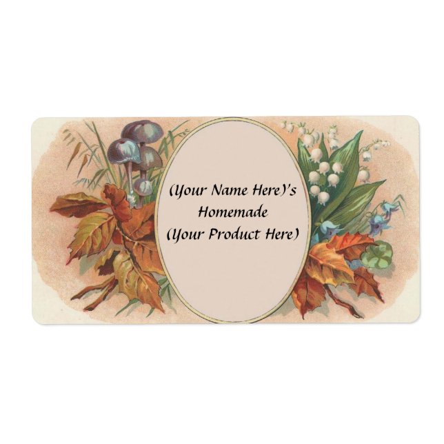 Customised Vintage Floral Canning / Candle Label 2 (Front)