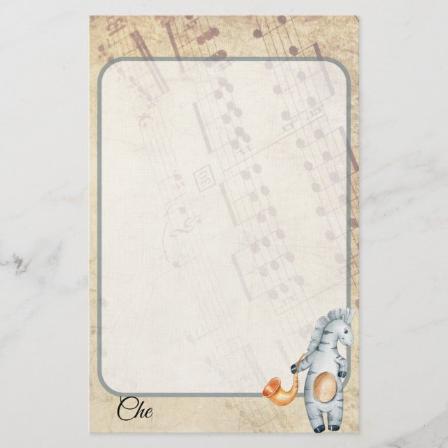 Customised Vintage Musical Stationery (Front)