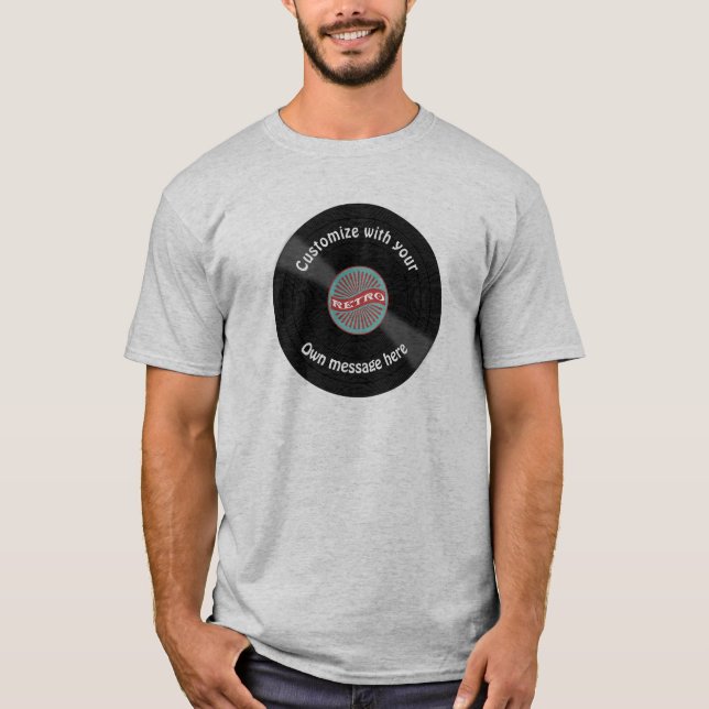 Customised Vinyl Record T-Shirt (Front)