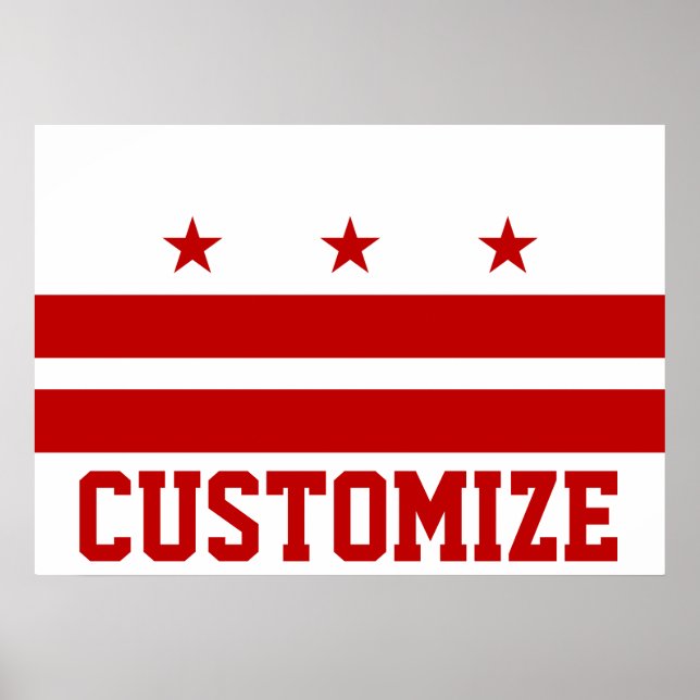 Customised Washington D.C. Flag Poster (Front)